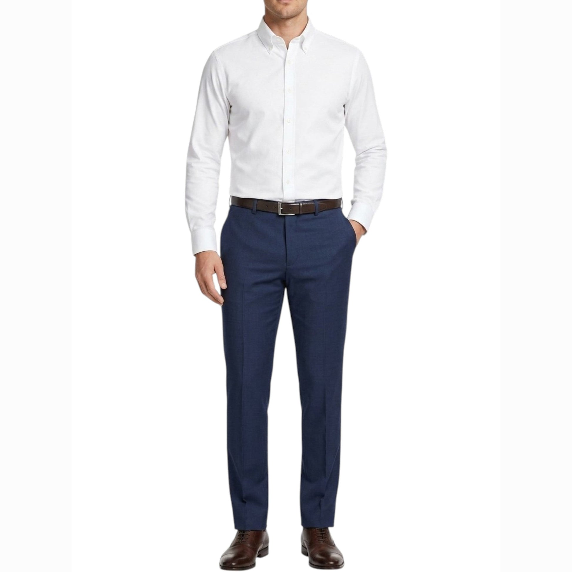 Men's Plain Classic Pants,Navy