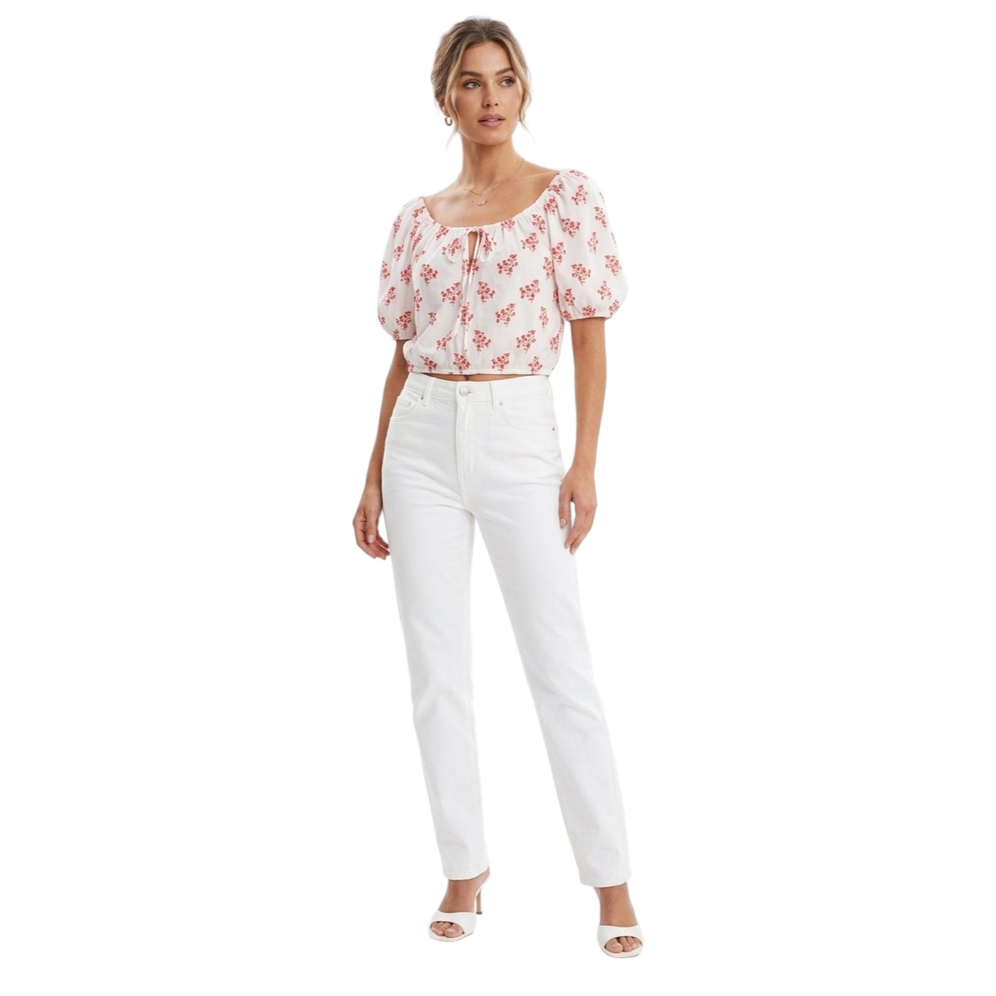 Women's Printed Top,White