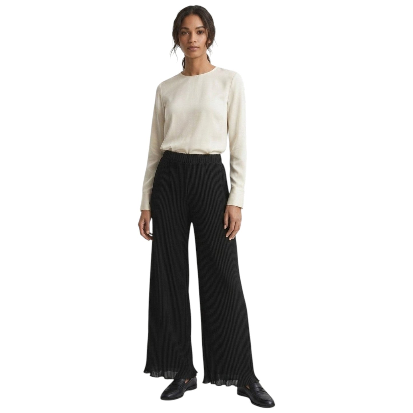 Women's Textured Pants,Black