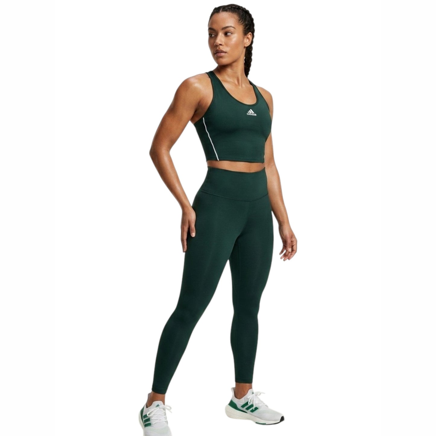 Women's Plain Crop Top,Dusty Green
