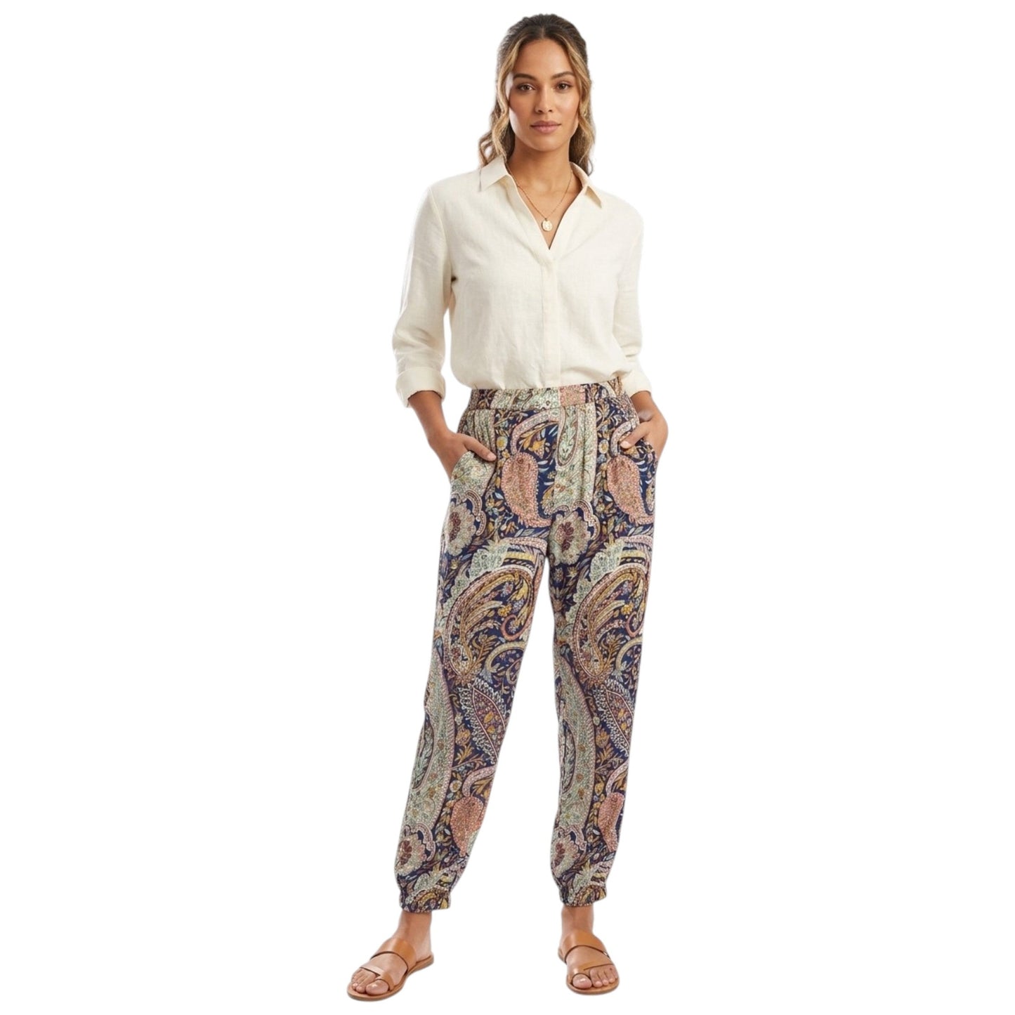 Women's Printed Pant,Multi