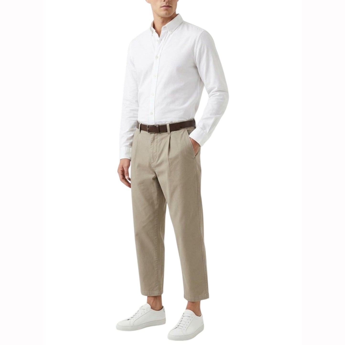 Men's Plain Pant,Beige