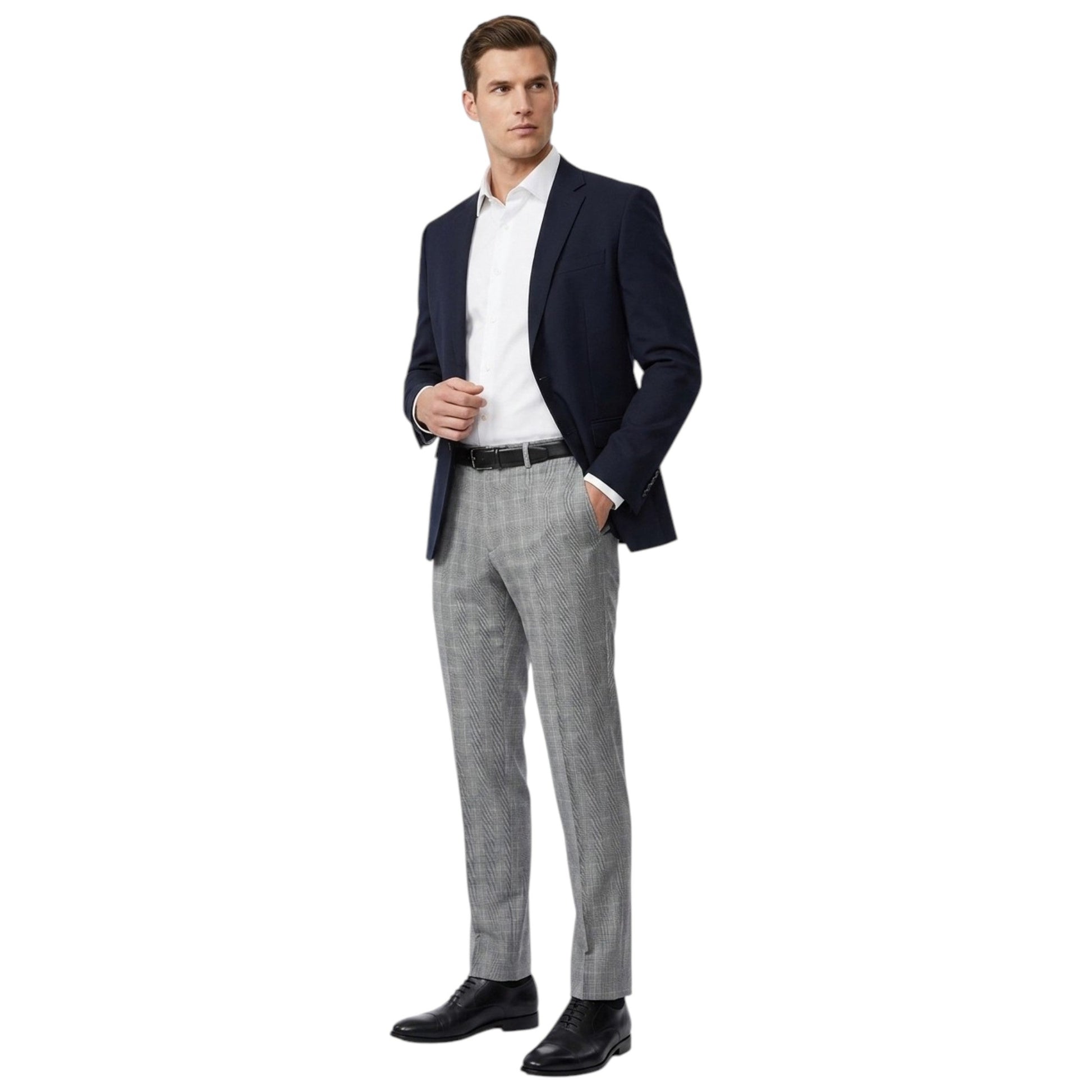 Men's Textured Classic Pants,Grey