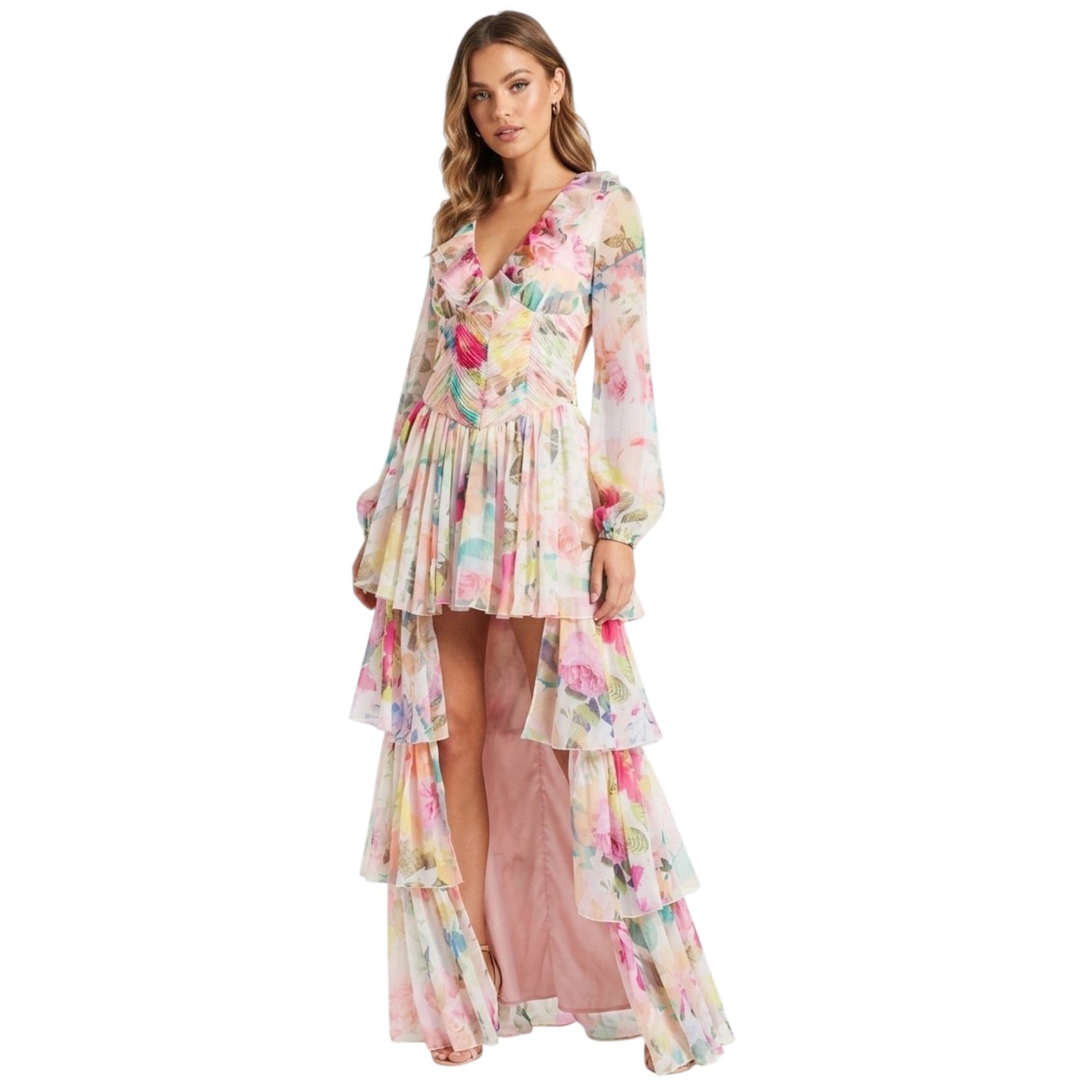 Women's Floral Printed Dress,Multi