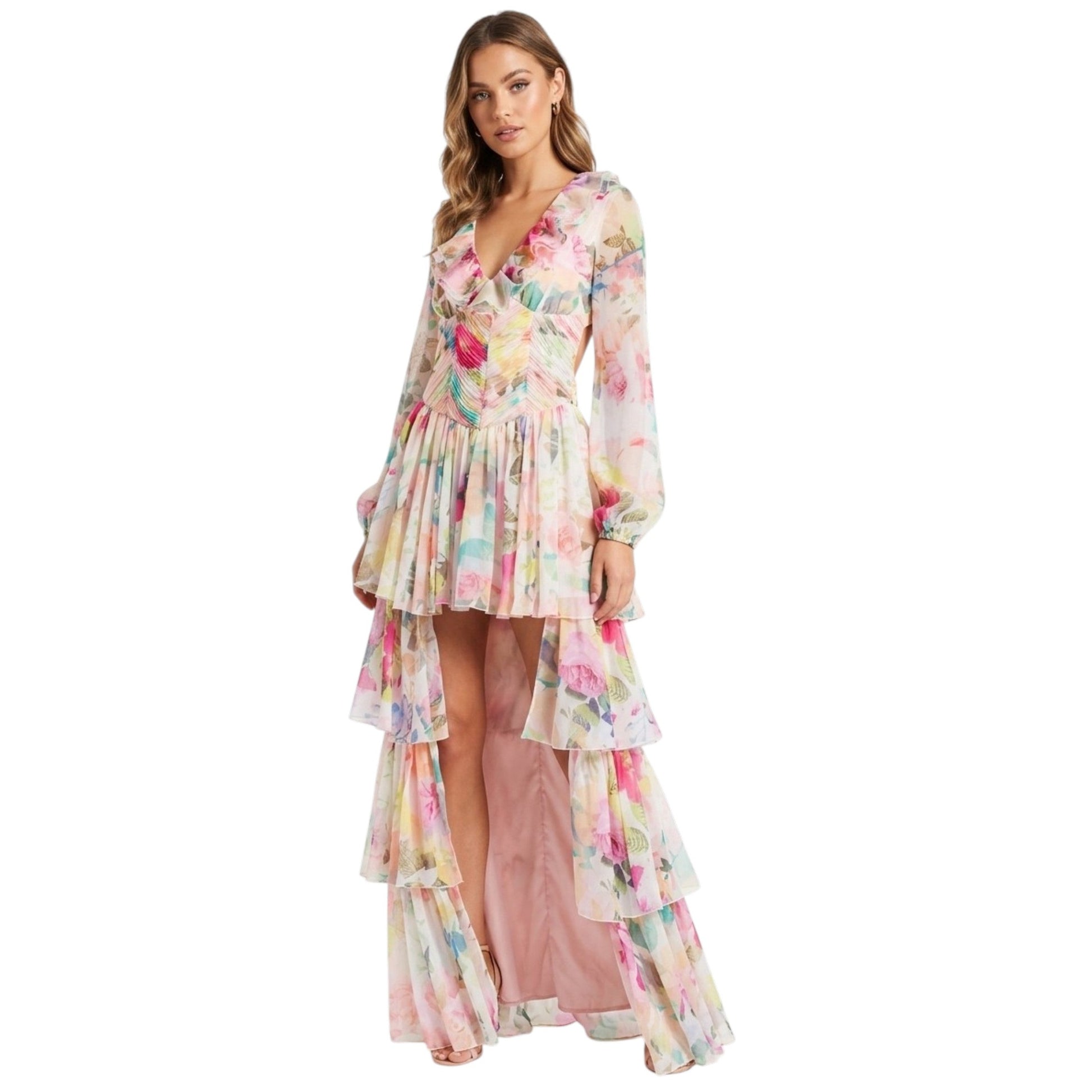Women's Floral Printed Dress,Multi