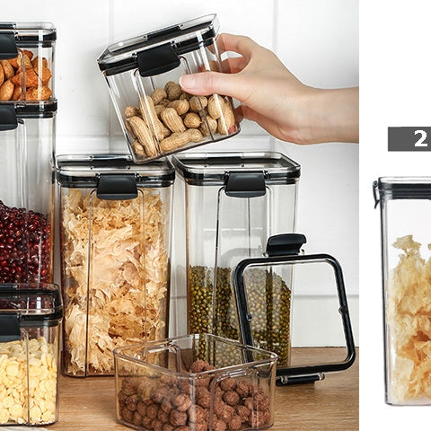 Acrylic Airtight Squared Food Jar 2 L