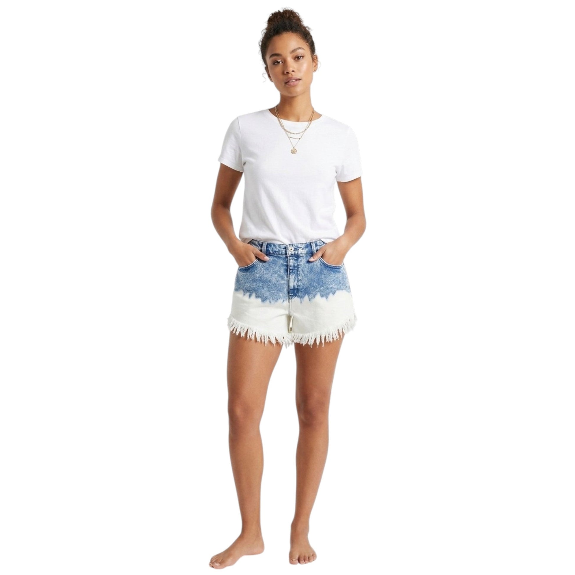 Women's ColorBlocked Short,Blue