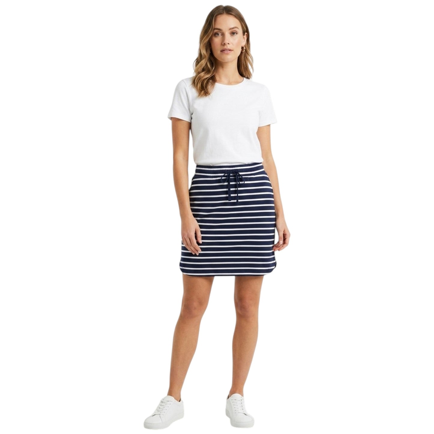 Women's Stripped Skirt,Navy