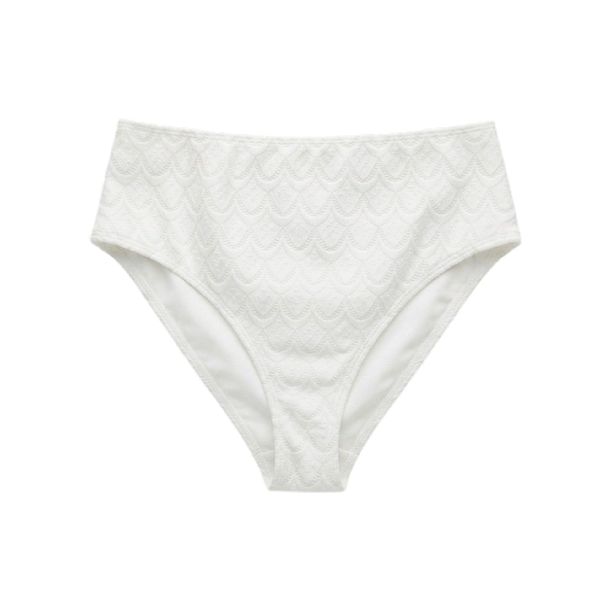 Women's Printed Bikini Bottom,White