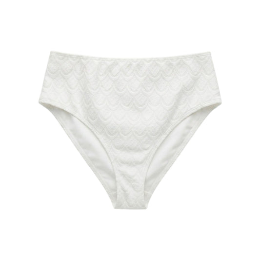 Women's Printed Bikini Bottom,White