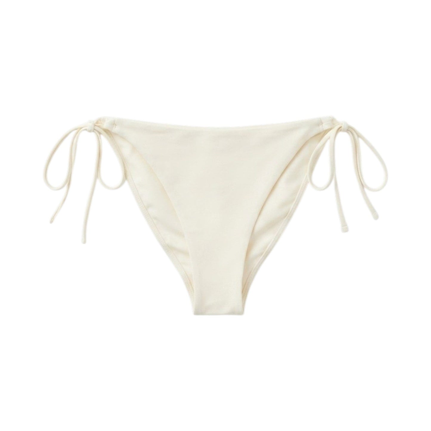 Women's Plain Solid Bikini Bottom,Off White