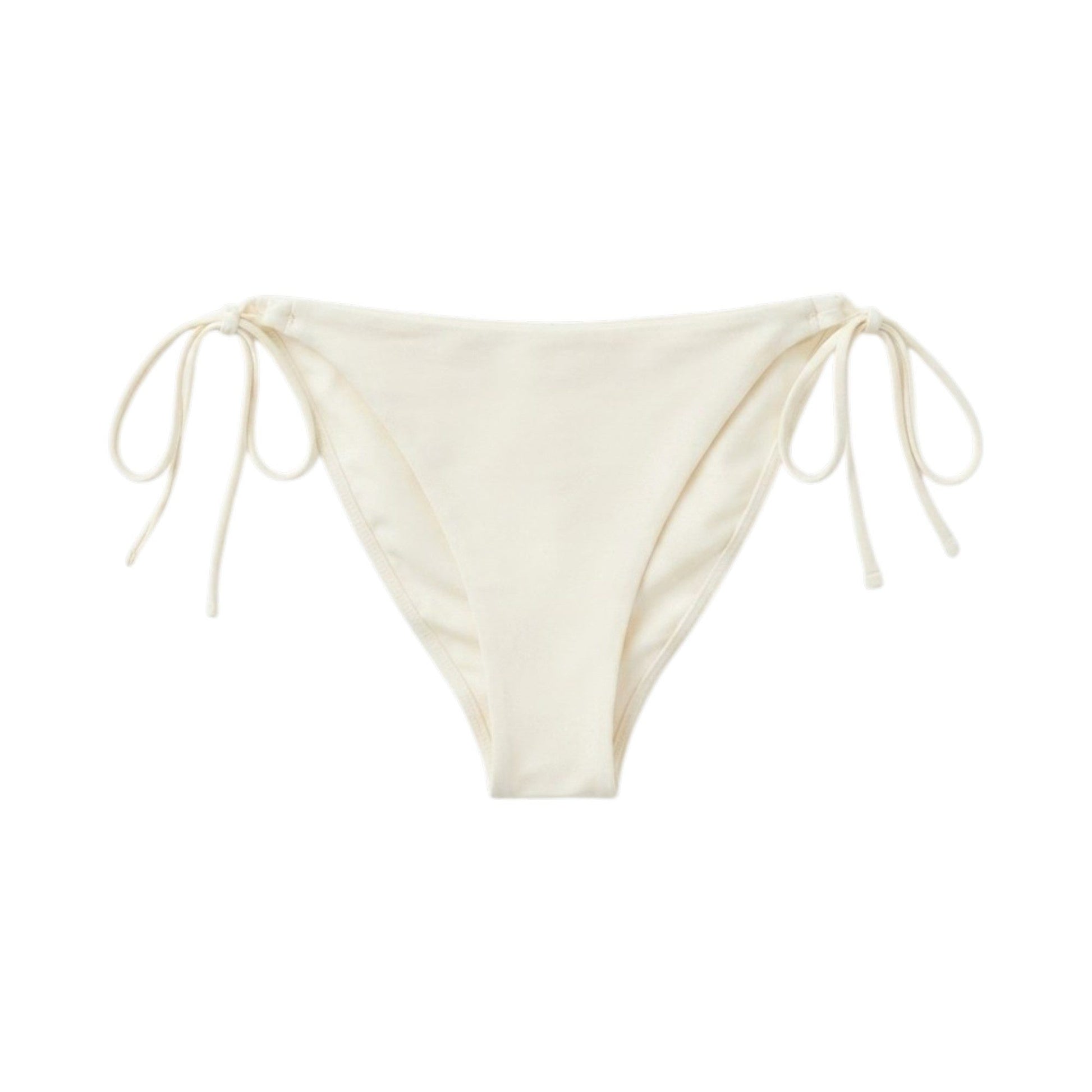 Women's Plain Solid Bikini Bottom,Off White
