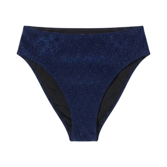 Women's Plain Glitter Bikini Bottom,Navy