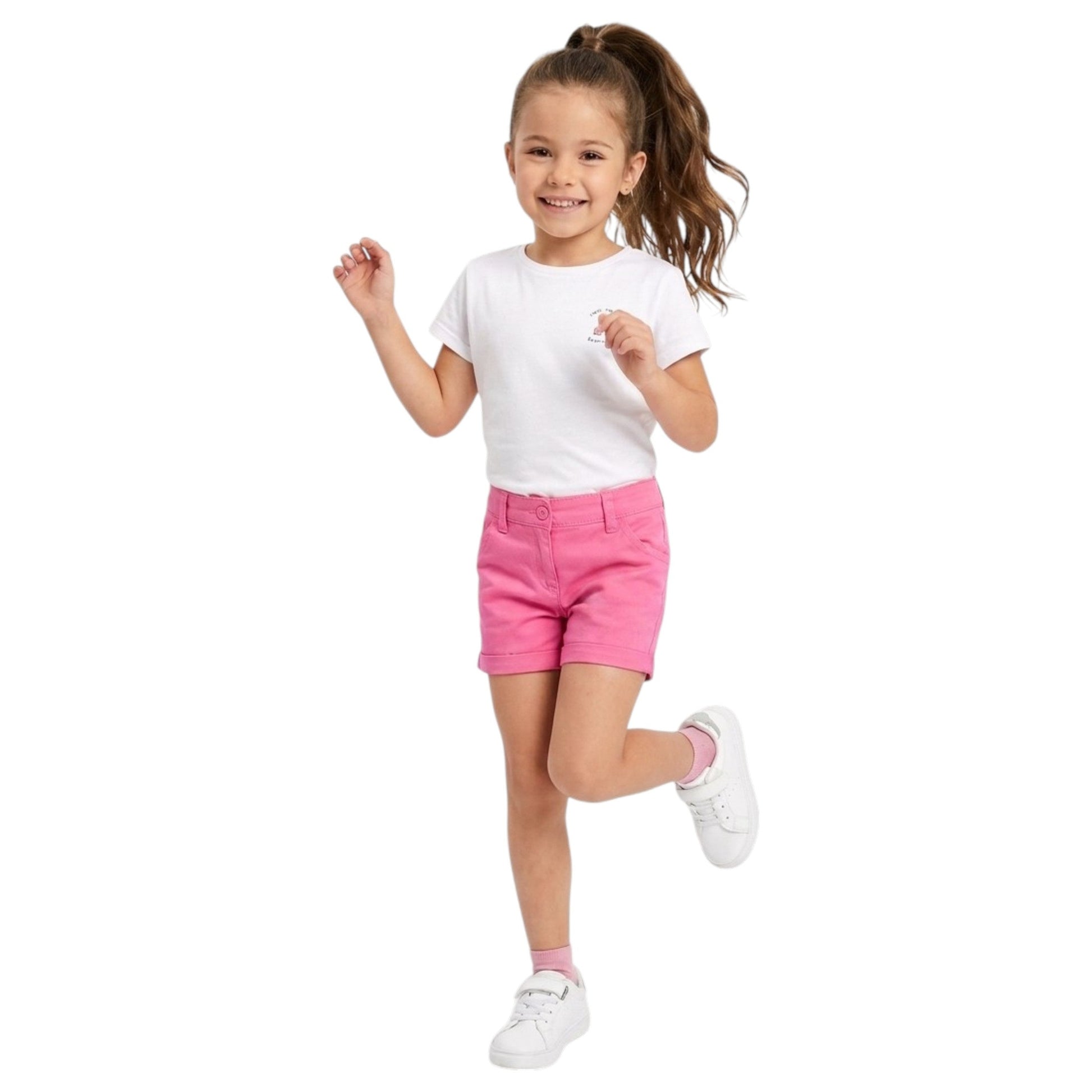 Kids Girl's Plain Short,Pink
