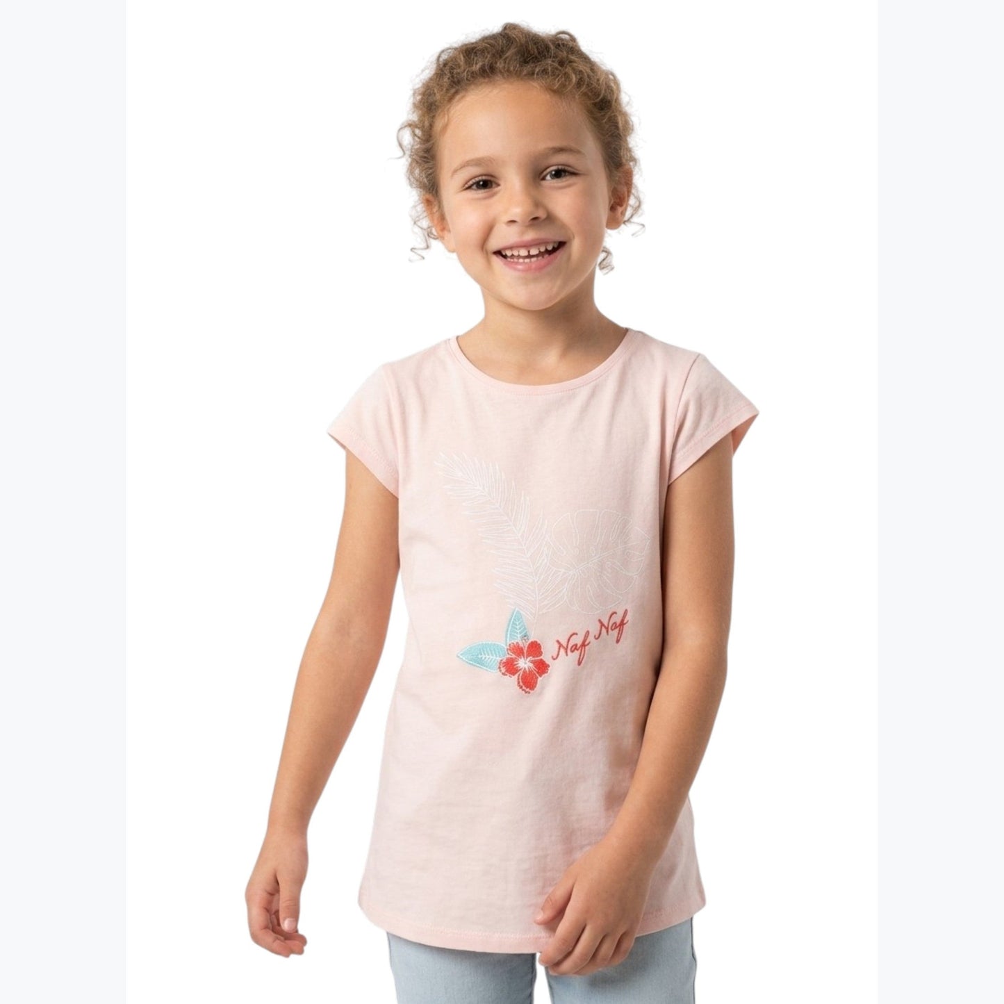 Kids Girl's Printed Top,Light Pink