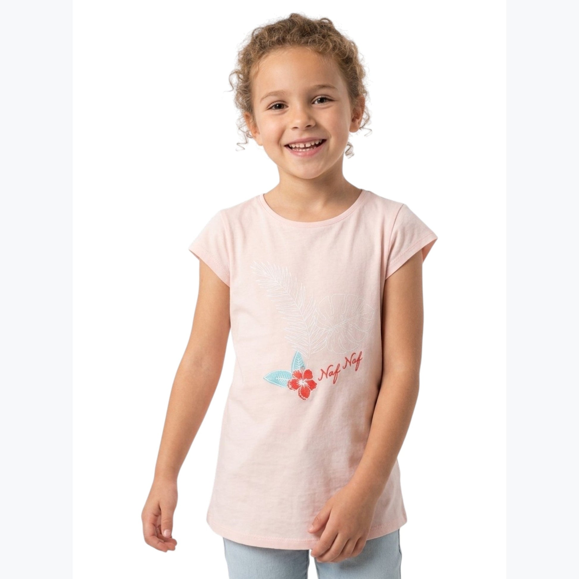 Kids Girl's Printed Top,Light Pink