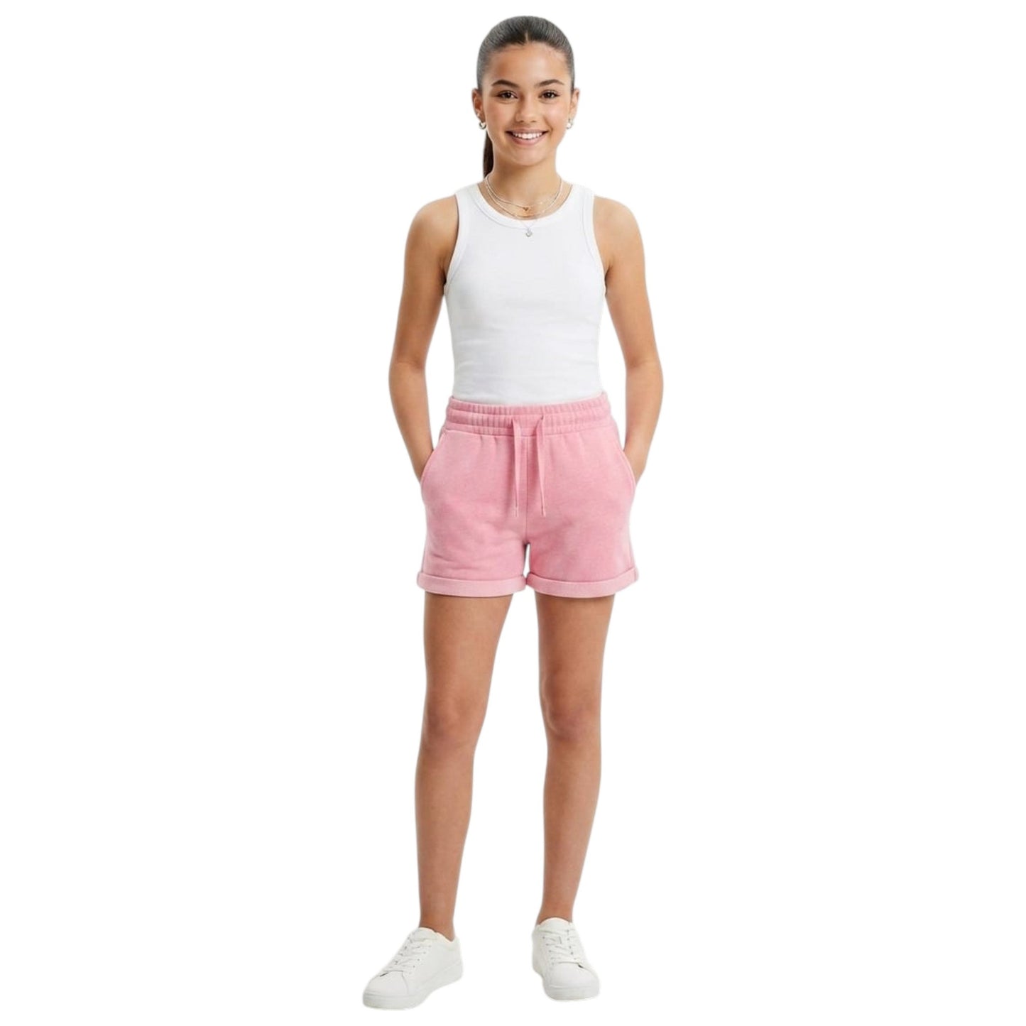 Kids Girl's Plain Short,Pink