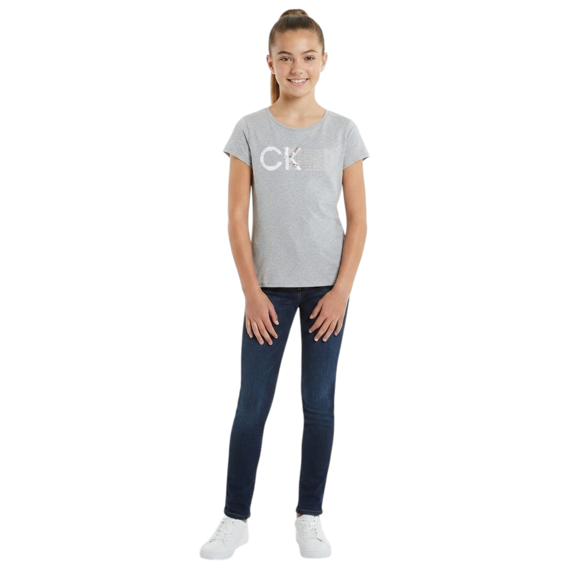 Kids Girl's Printed Top,Grey