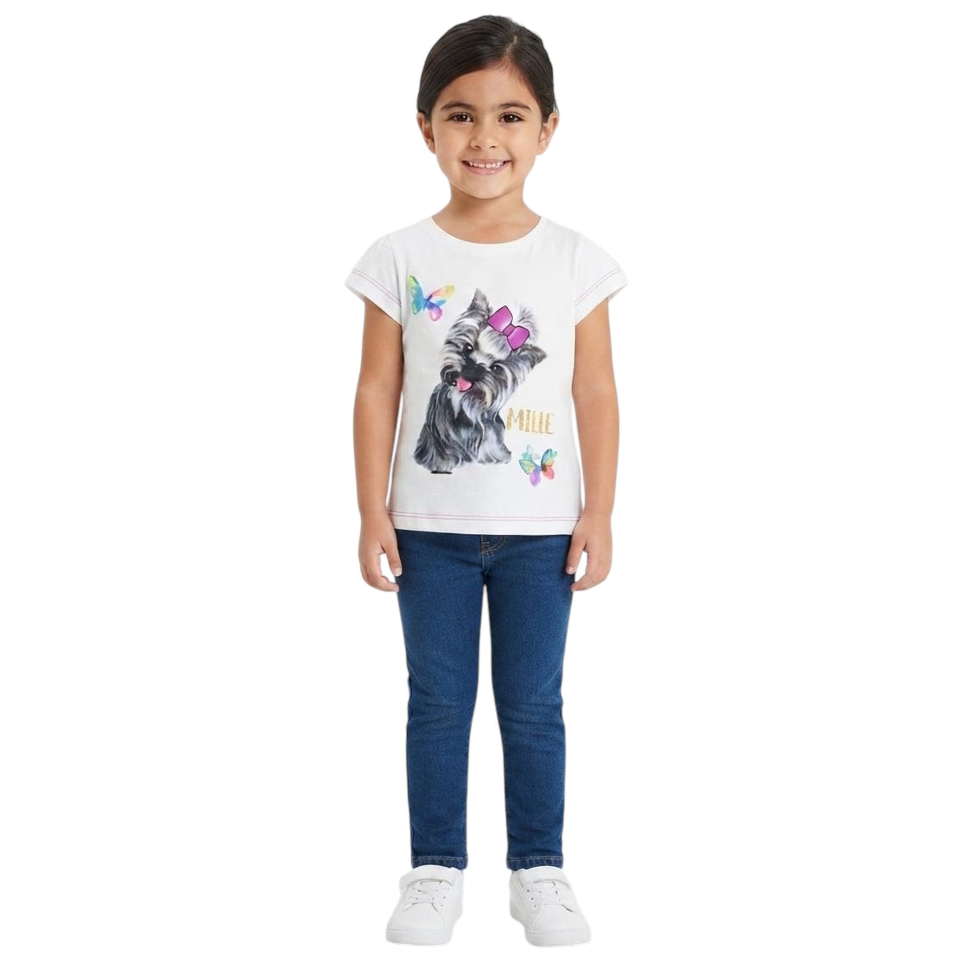 Kids Girl's Printed Top,White