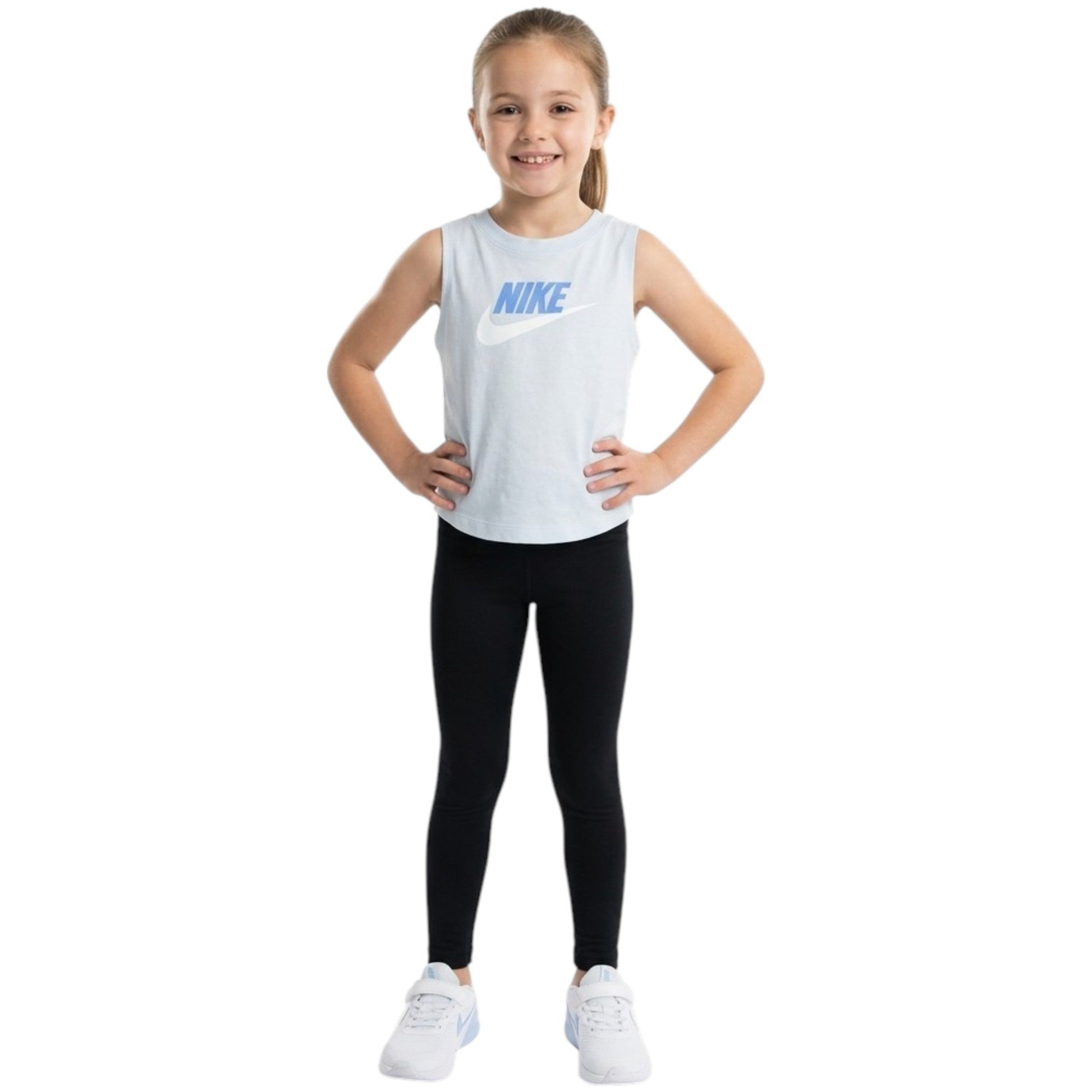 Kids Girl's Printed Sport Top,Light Blue