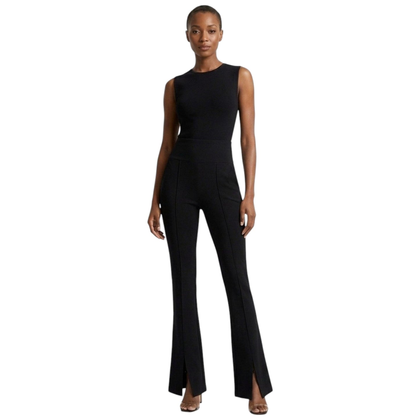 Women's Plain Casual Pant,Black