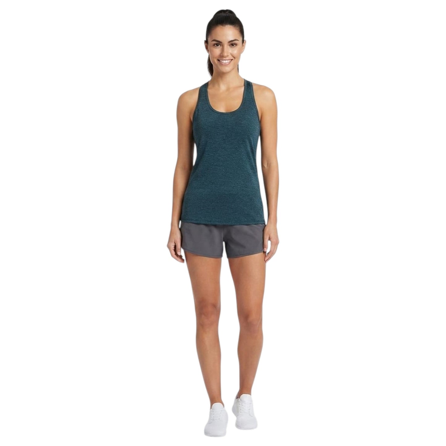 Women's Heather Sport Top,Petrol