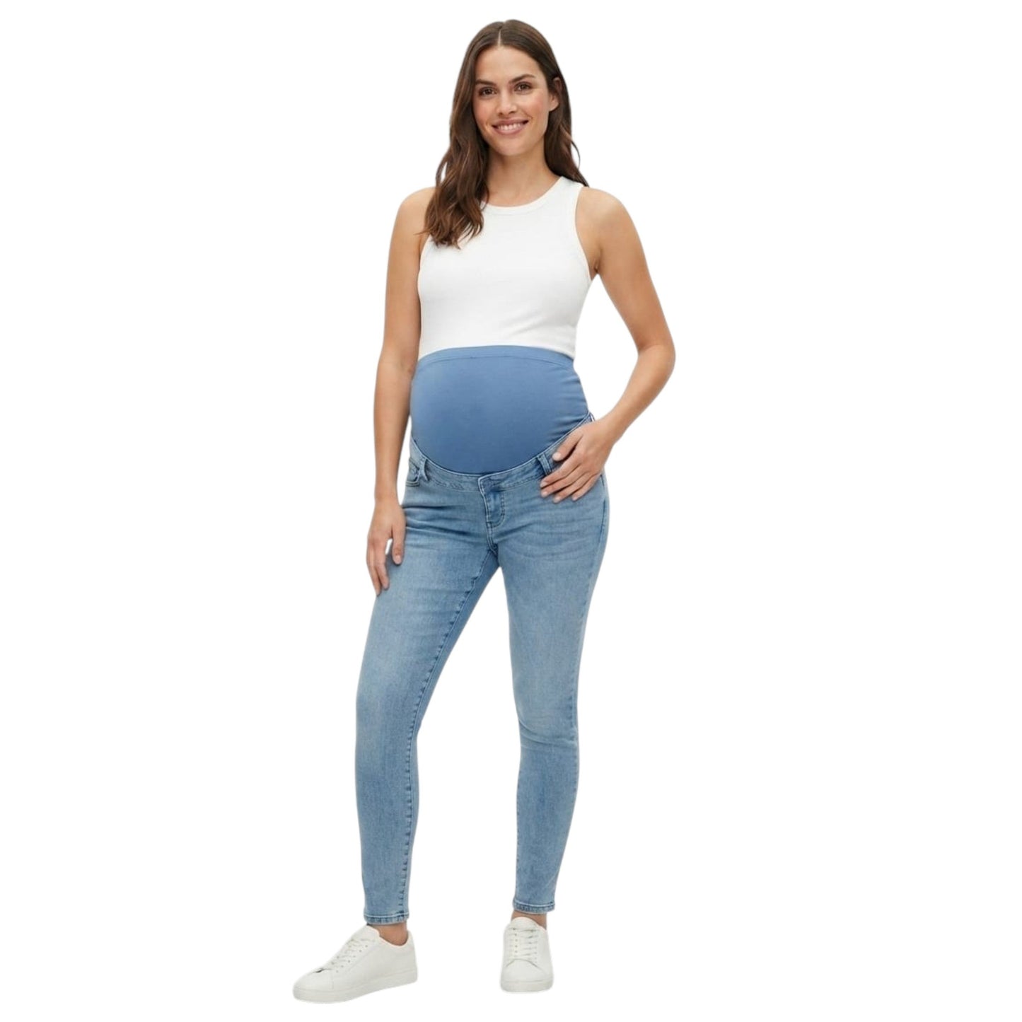 Women's Plain Pregnant Pant,Light Blue