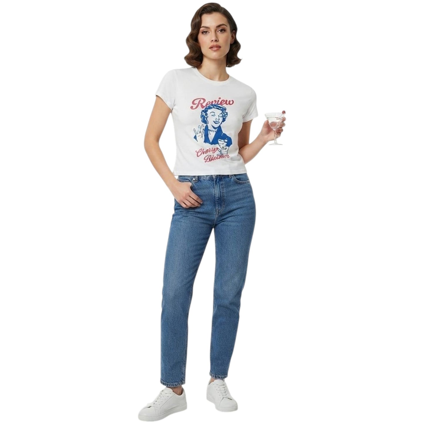 Women's Printed Top,White