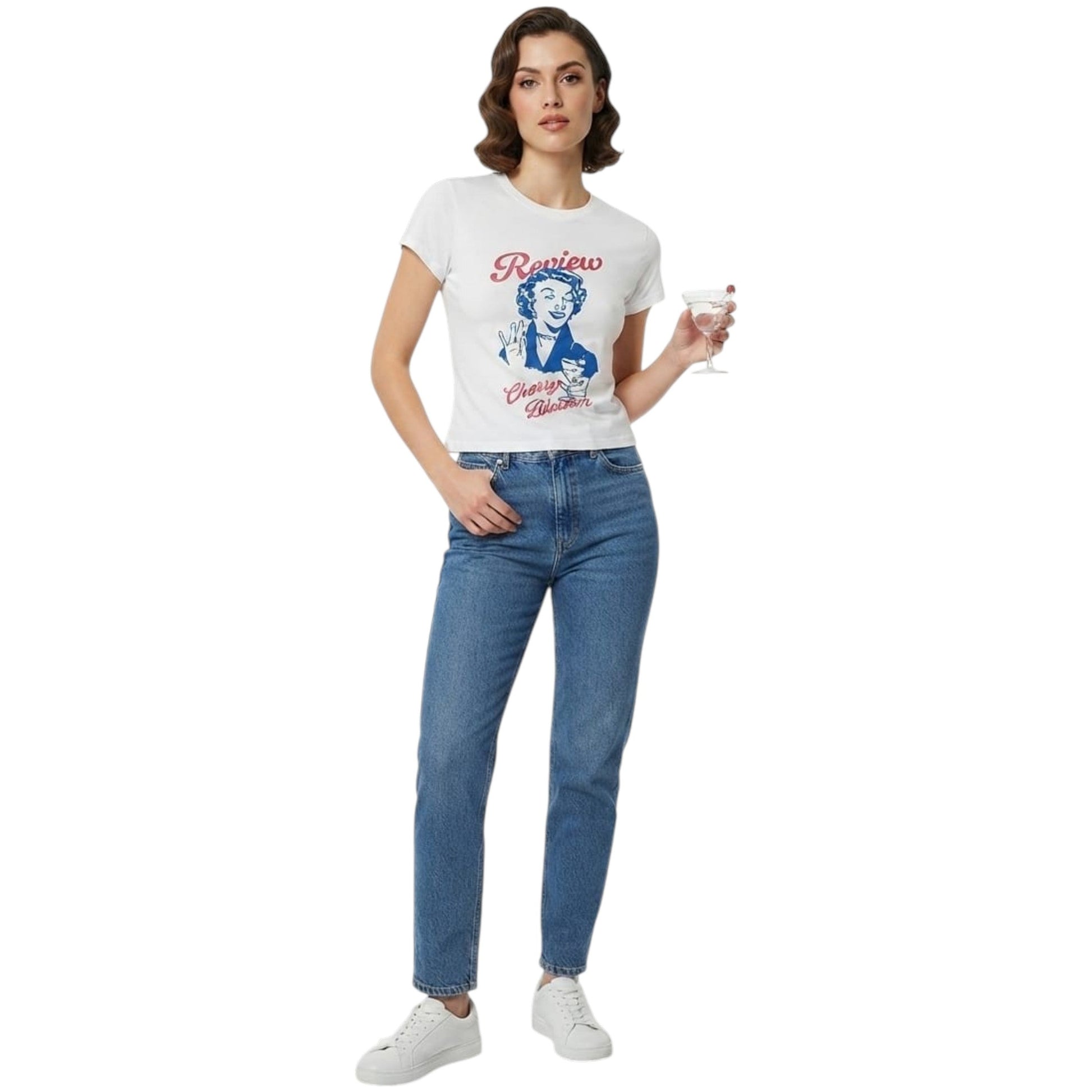 Women's Printed Top,White