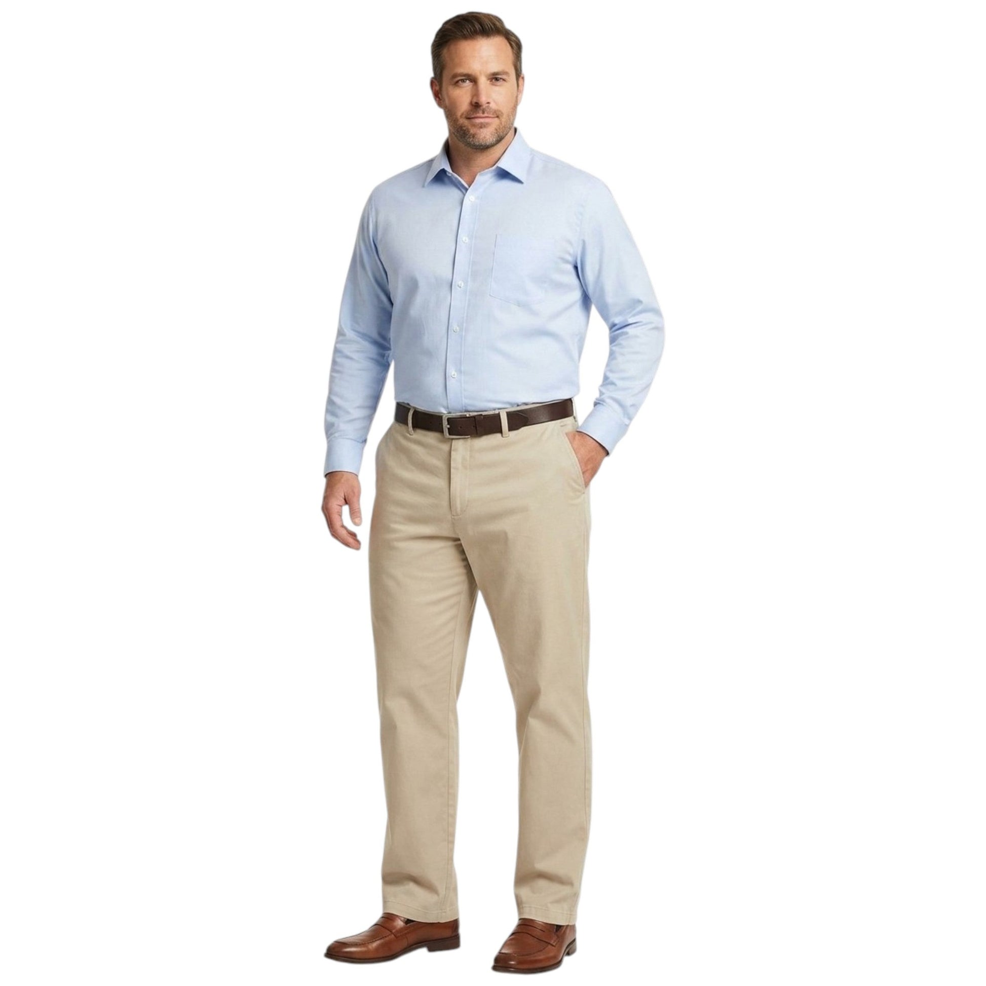Men's Plain Casual Pants,Beige