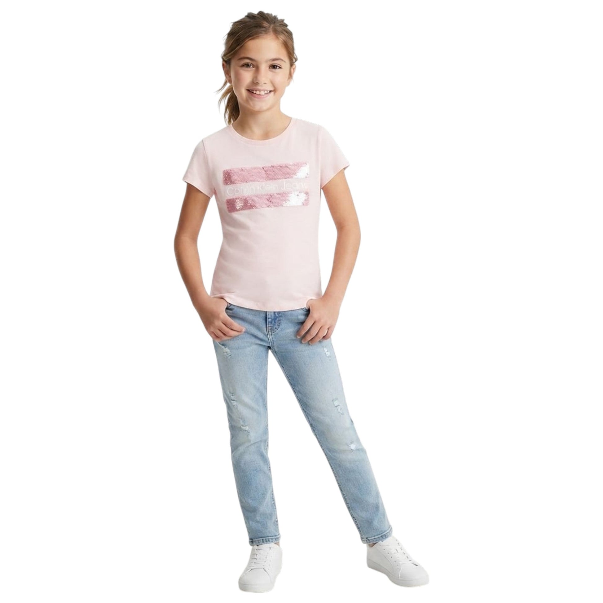 Kids Girl's Squin Top,Pink