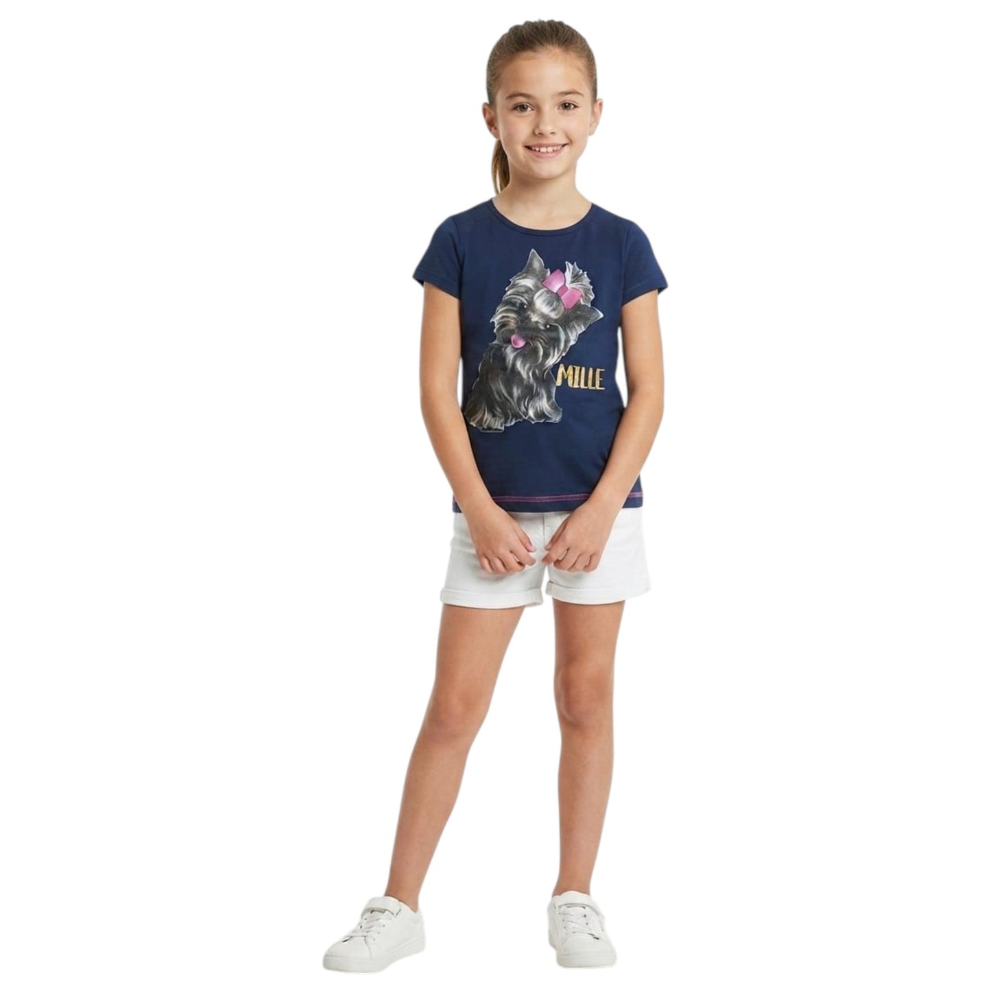 Kids Girl's Printed Top,Navy