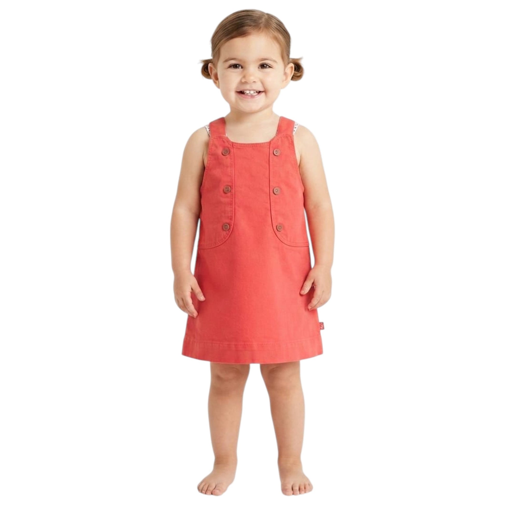 Kids Girl's Plain Dress,Red