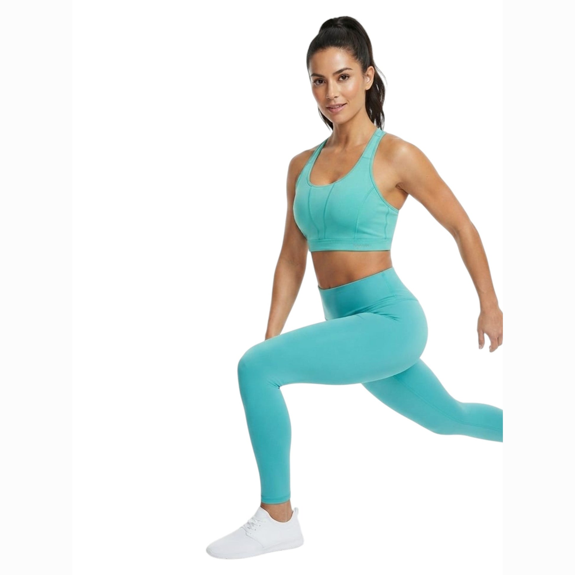 Women's Plain Solid Sport Top,Mint Blue