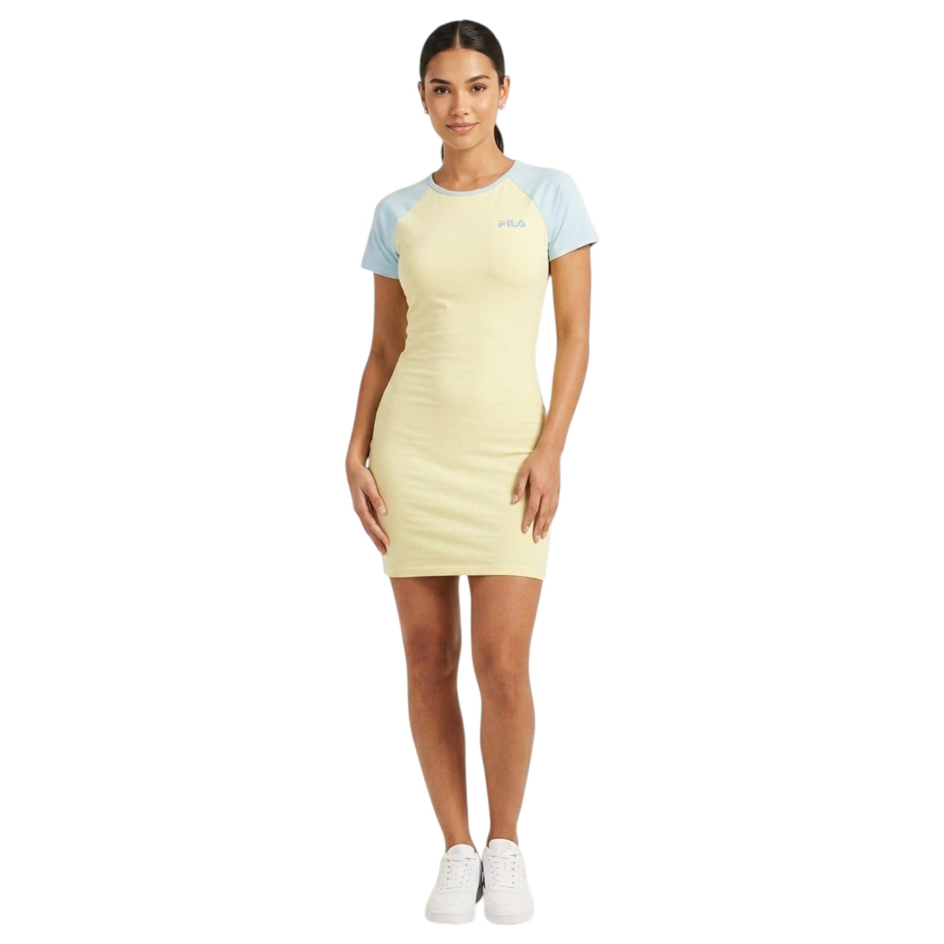 Women's Brand Logo Printed Dress,Yellow