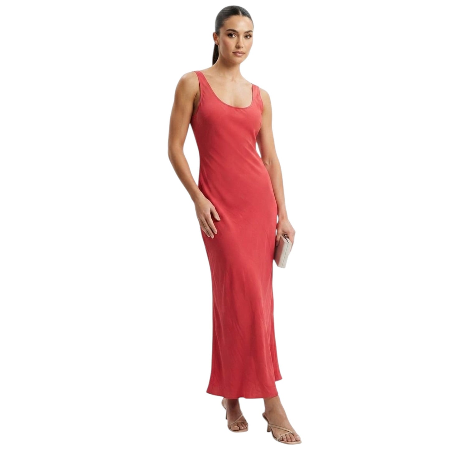 Women's Plain Solid Dress,Red