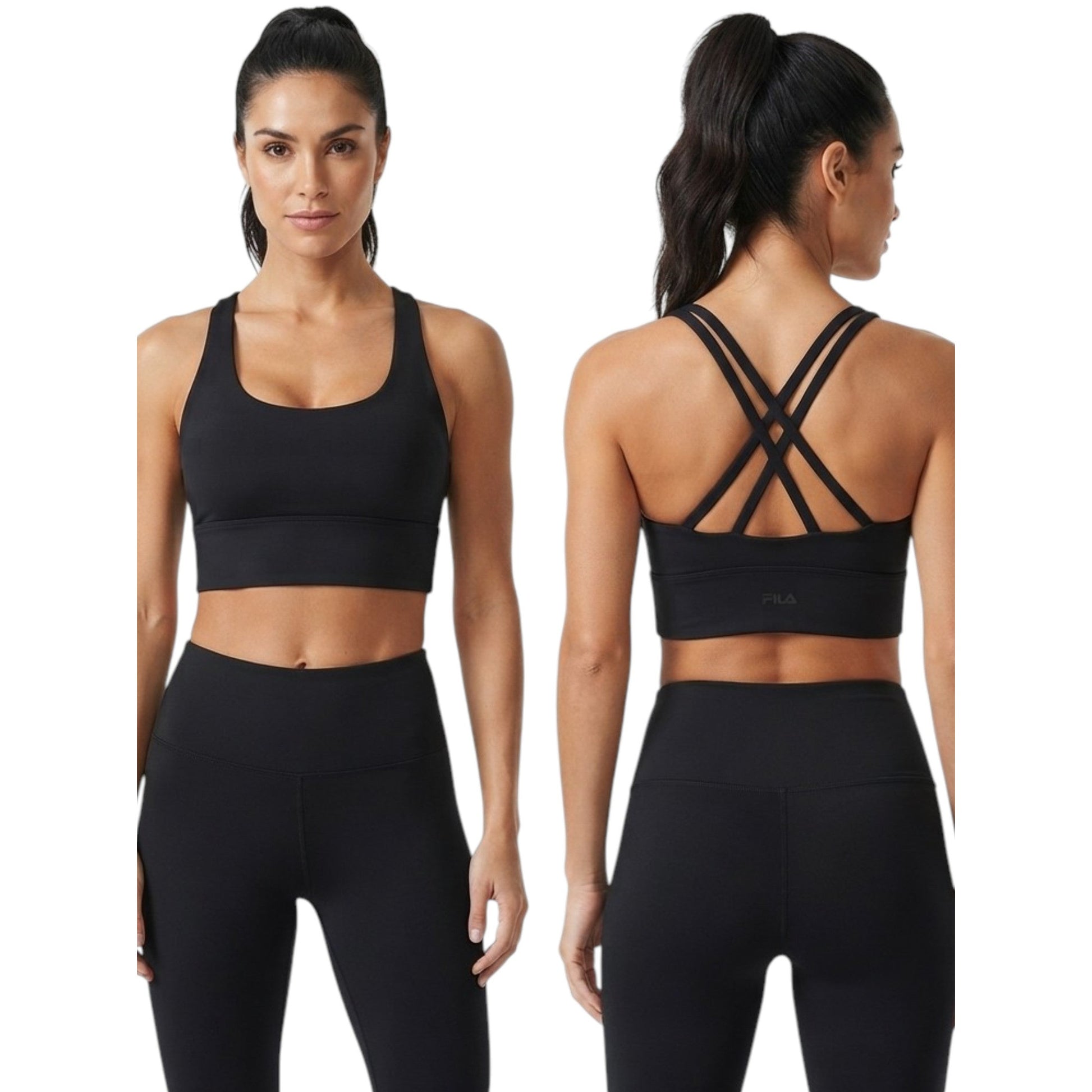 Women's Plain Crop Top,Black