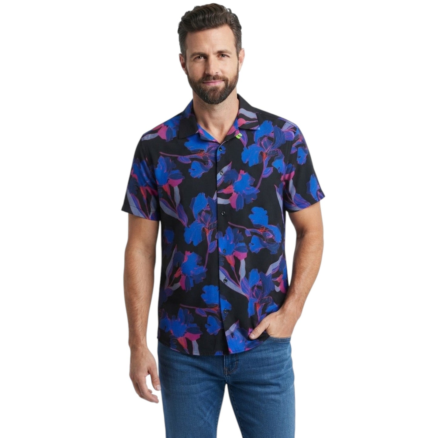 Men's Printed Dress-Shirt,Multi