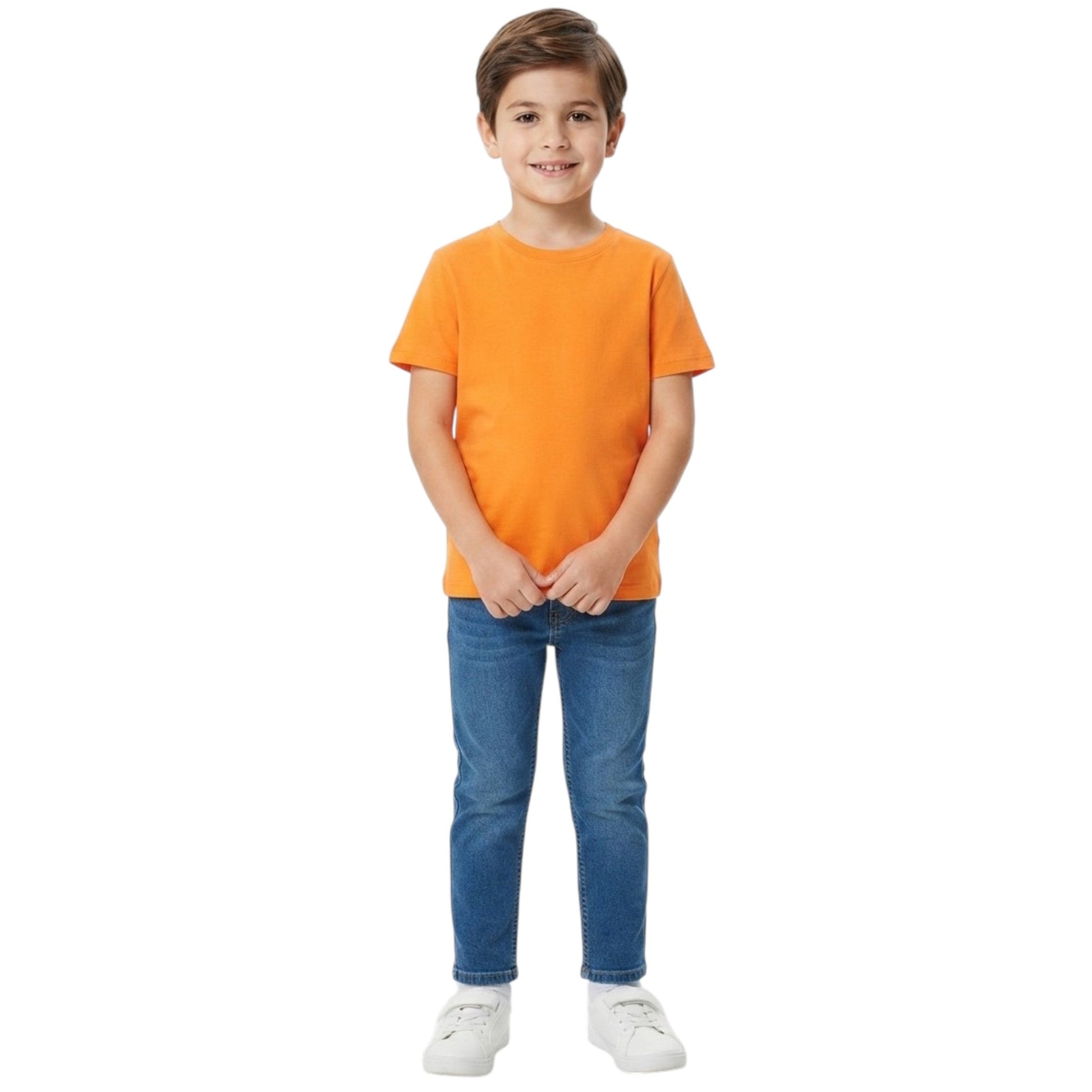 Kids Boy's Plain Top,Orange