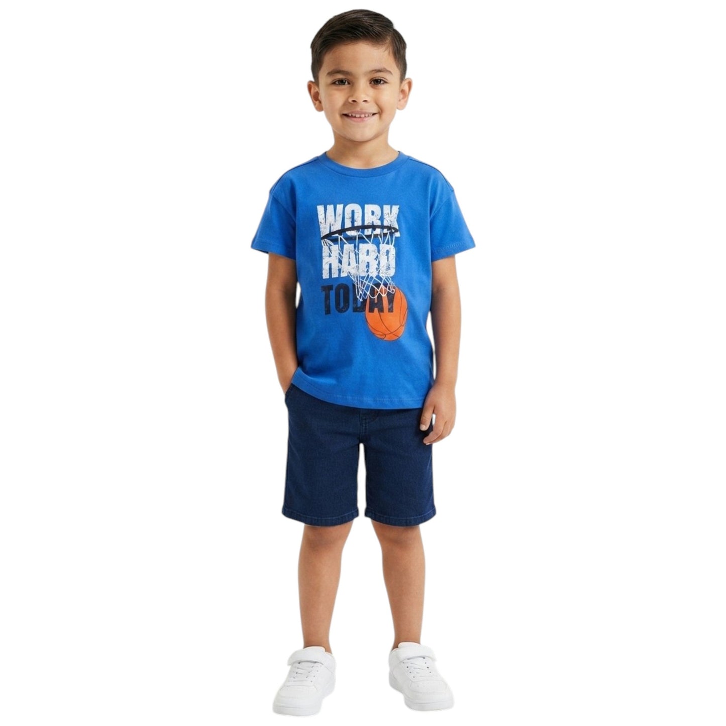 Kids Boy's Printed Top,Blue