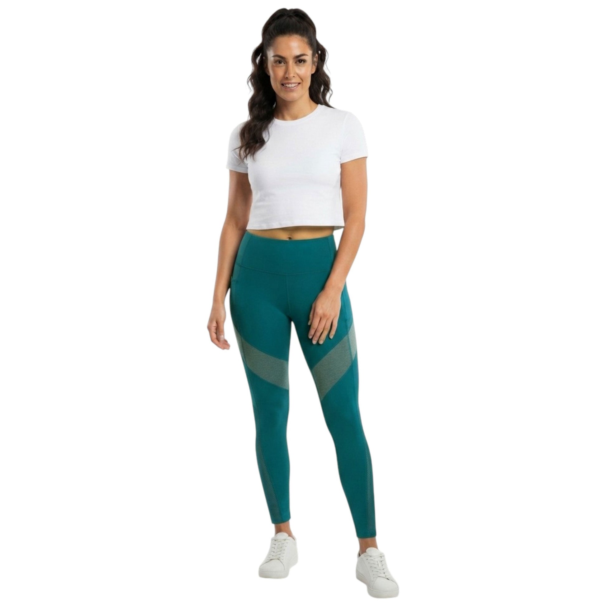 Women's ColorBlocked Legging,Green