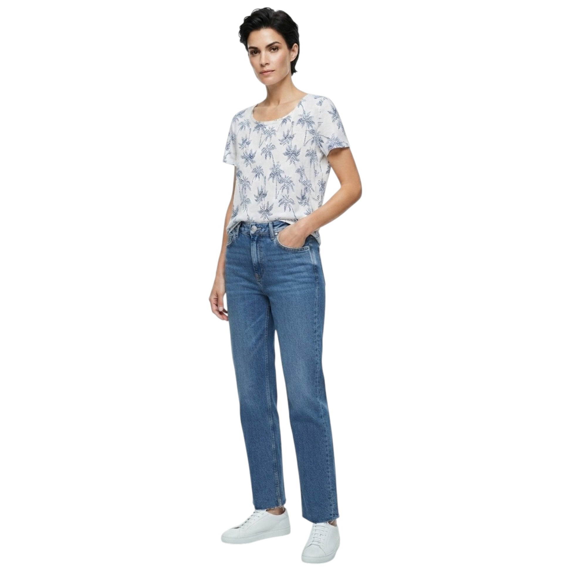 Women's Printed Top,White