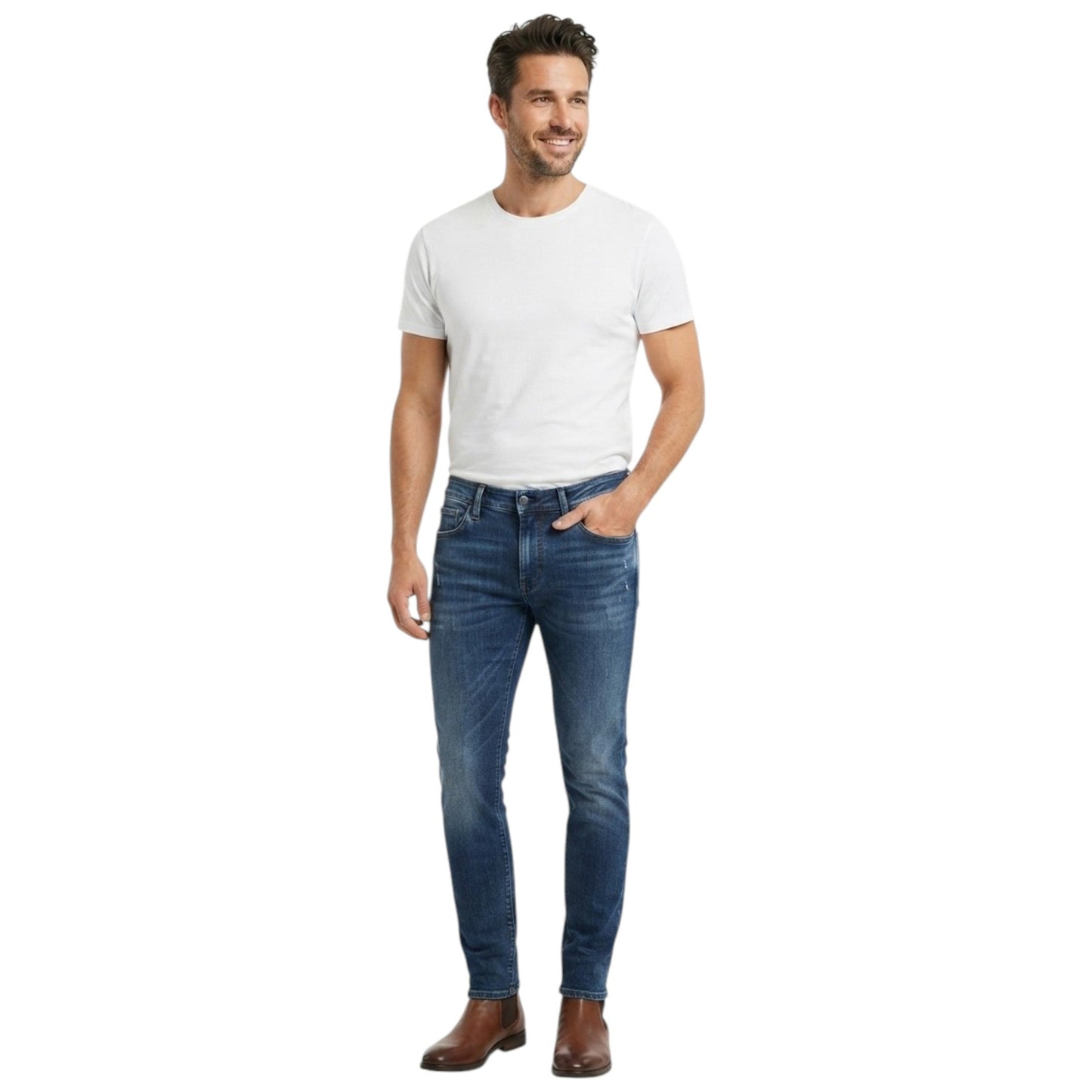 Men's Plain Jeans,Dark Blue