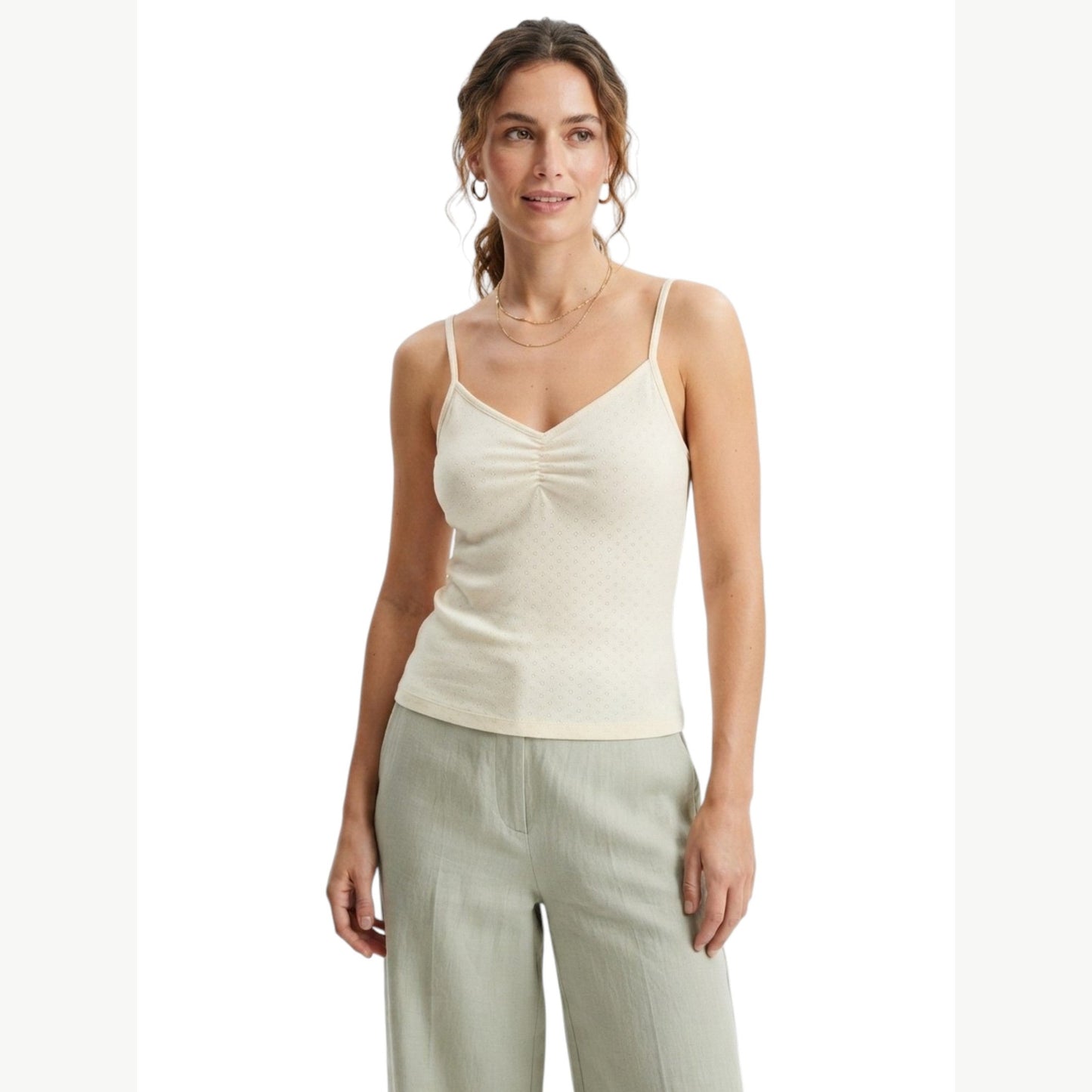 Women's Textured Top,Off Withe