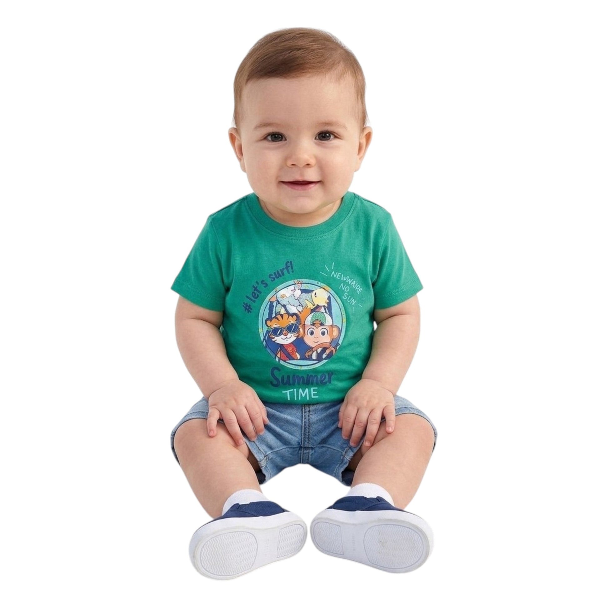 Kids Boy's Printed Top,Green