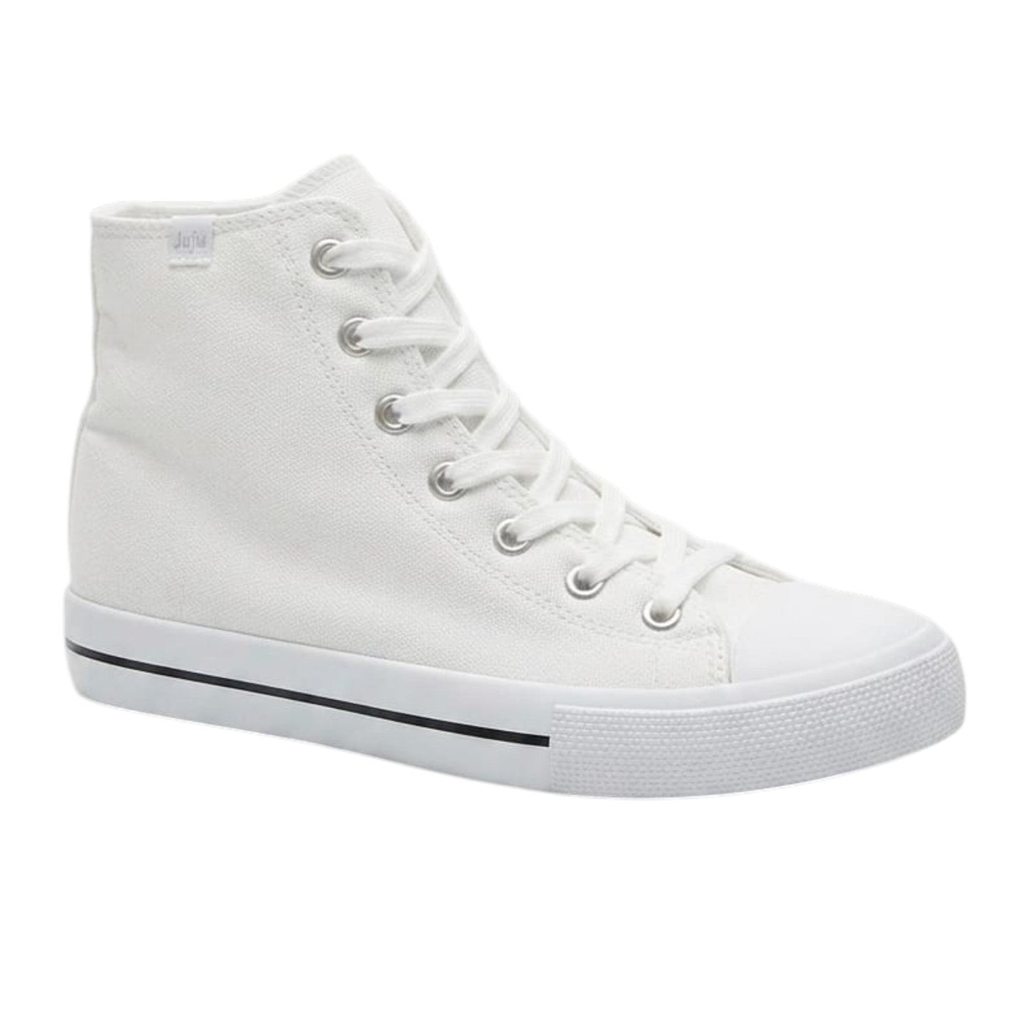 Women's Plain High Top Shoes,White