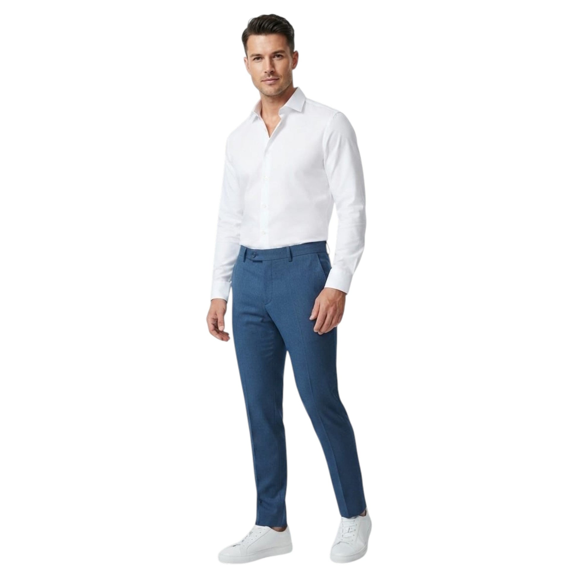 Men's Plain Classic Pants,Navy