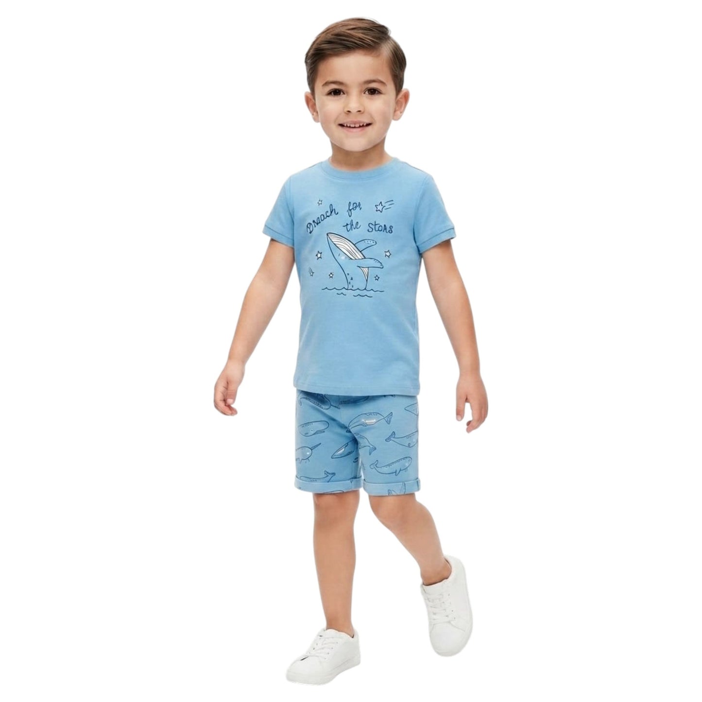 Kids Boy's Printed Set 2 Pieces,Blue