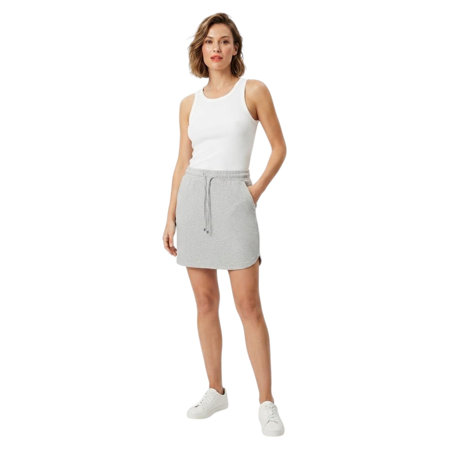 Women's Plain Skirt,Grey