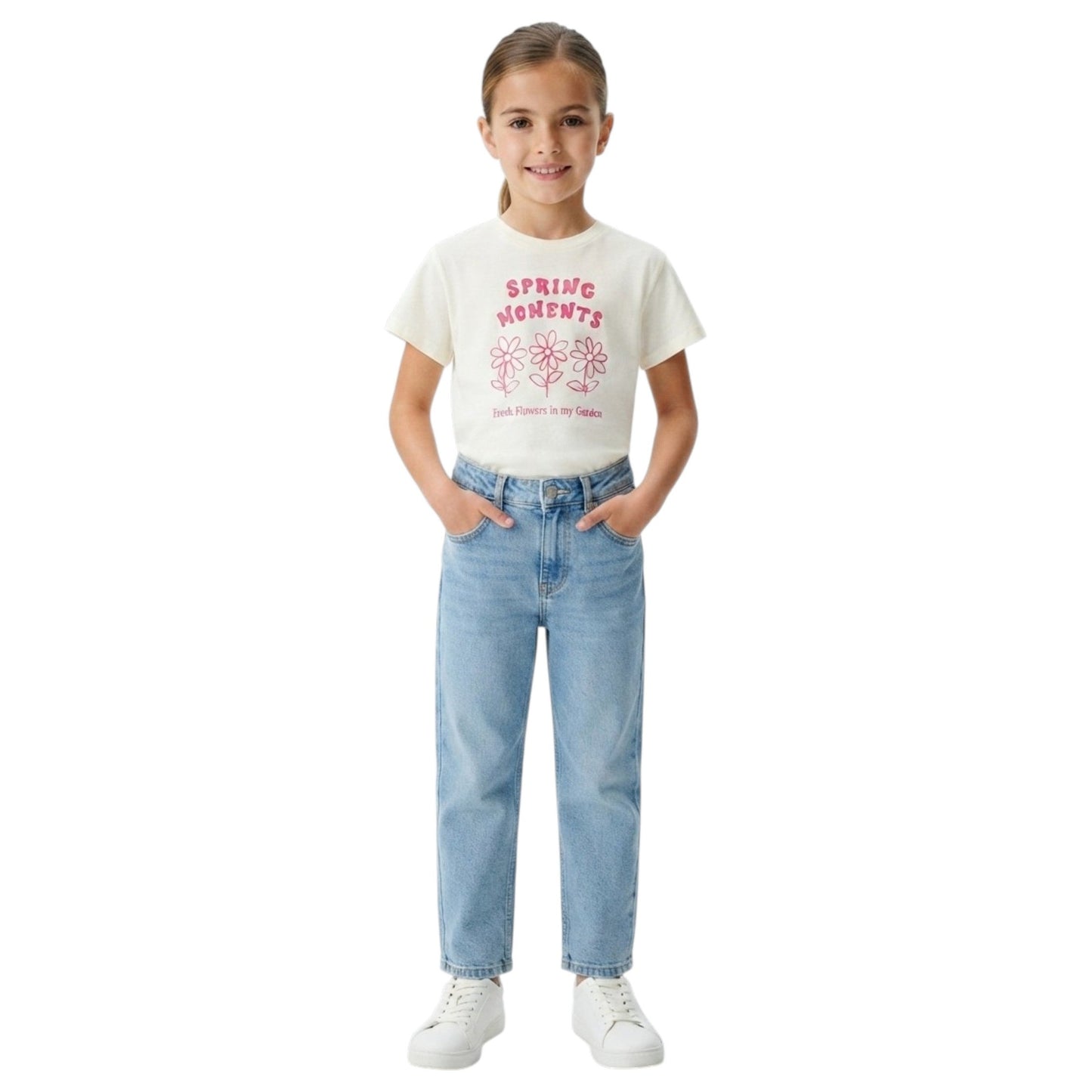 Kids Girl's Printed Top,White